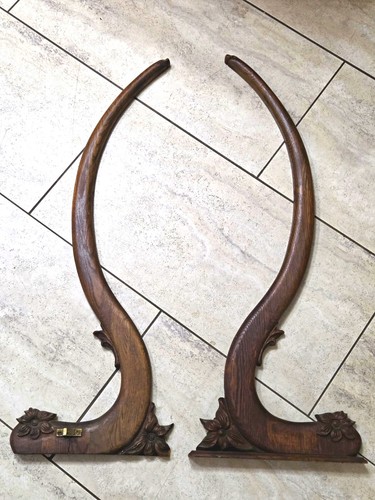 Antique carved wood corbels - antique,
