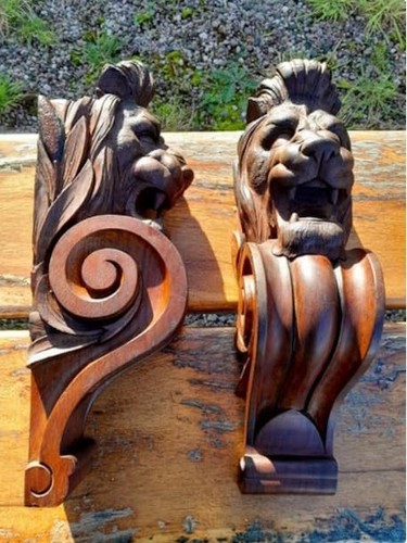 Antique style wooden - antique, head