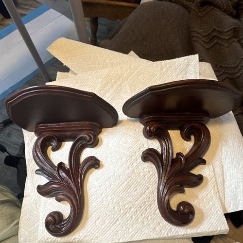 Pair brown wood - pair, wall